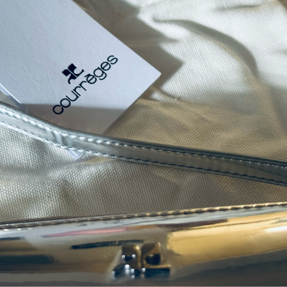 Silver Mirror Crossbody Bag BY COURREGES .